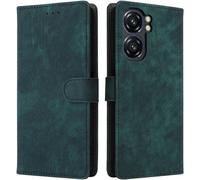 Kal-Housse Pour Oukitel C58 Pro Etui, Rfid Protect Pu/Tpu Cuir Coque Magnétique Portefeuille, Vert