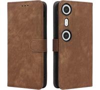 Kal-Housse Pour Xreal Beam Pro Etui, Rfid Protect Pu/Tpu Cuir Coque Magnétique Portefeuille, Marron