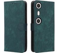 Kal-Housse Pour Xreal Beam Pro Etui, Rfid Protect Pu/Tpu Cuir Coque Magnétique Portefeuille, Vert
