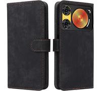 Kal-Housse Pour Zte Nubia Music 2/Z2460 Etui, Rfid Protect Pu/Tpu Cuir Coque Magnétique Portefeuille, Noir