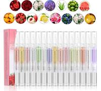 Kal-Huiles Pour Cuticules, 15pcs Huile Cuticule Ongle Stylo,Coffret Soin Des Ongles Saveur Mixte