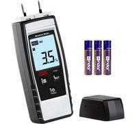 Kal-Humidimètre Numérique 8 En 1 Pour Bois De Chauffage, Bois, Cloison Sèche, Brique, Plâtre, Sol - Détecteur De Fuite D'eau Et Testeur D'humidité - Gris