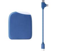 Kal-- Ice-Powerbank - Batterie Externe 5000 Mah Avec Lumière Tactile Intégrée Adaptée À Tous Les Smartphone Iphone,Samsung,Huawei,Xiaomi,Lg,Tablette En Plastique Recyclé Certifié Grs - Bleu