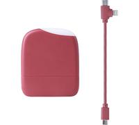 Kal-- Ice-Powerbank - Batterie Externe 5000 Mah Avec Lumière Tactile Intégrée Adaptée À Tous Les Smartphone Iphone,Samsung,Huawei,Xiaomi,Lg,Tablette En Plastique Recyclé Certifié Grs - Rouge