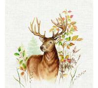 Kal-Ihr Serviette Cerf 33x33cm 20 Pièces Serviette En Papier Serviette De Table Serviettage