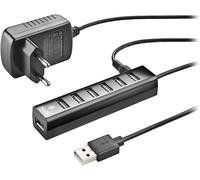 KAL-Ihub7 Tiny - Hub 7 Ports Usb 2.0 Avec Alimentation Externe 5V/1A, Compatibilité Universelle, \U201Cplug And Play