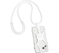 Kal-Infinity Chaîne Universelle Pour Téléphone Portable -Compatible Avec N'importe Quel Téléphone Portable Et Smartphone -Coque En Silicone Avec Bande De Téléphone Portable (Blanc)