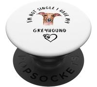 Kal-Je Ne Suis Pas Célibataire, J'ai Mon Greyhound Disant Popsockets Popgrip - Support Et Grip Pour Smartphone/Tablette Avec Un Top Interchangeable