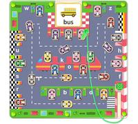 KAL-Jeux Montessori Enfant, Labyrinthe Magnetique Holz Puzzle, Jeu Educatif Pour Apprendre L'Alphabet Et Mots, Parcours Motricité Fine Activite Enfant 3 4 5 Ans, Cadeau Garcon Fille Pour Anniversaire