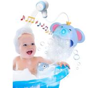 KAL-Jouet De Bain Pour Bébé Jouet De Bain Machine À Bulles Avec Musique Pommeau De Douche Baignoire À Jet D'Eau Automatique Éléphant Bubble Maker Jouet De Bain Pour Bébé À Partir De 18 Mois