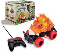 KAL-Jouet Dinosaure Télécommandé Pour Enfants De 3 À 8 Ans, Voiture Télécommandée Dinosaure Triceratops, Jouet De Noël Et D'Anniversaire Pour Garçons Et Filles