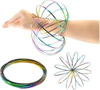 KAL-Jouet Flow Ring Spinner Ring Arm Toy,3D Geometric Magic Flow Spiral Toy Magic Ring Game 3D Arm Spinner Interactive Stress Relief Toy Festival Toy