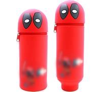 Kal-Kawaii Étui École 2 En 1 En Silicone Souple, 18.5 Cm Porte-Stylos De Table, Trousse Pour Legami Stylo Fermeture À Glissière, Trousse Pour Crayons Stylos(Ant-M,A)