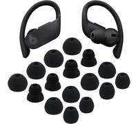 KAL-Kit D'Embouts De Rechange Pour Powerbeats Pro, 8 Paires S/M/L/D, 4 Tailles, Écouteurs En Silicone Souple Pour Casque Powerbeats Pro (Noir)