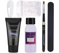 Kal-Kit D'extension Ongles Gel 30ml -Blanc Pâle Construction Poly Gel Avec Solution De Glissement -Kit Complet