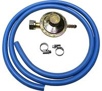 KAL-Kit Régulateur De Gaz Gpl Basse Pression À Étalonnage Fixe 28/30 Tube De 125 Cm 2 Colliers En Acier Convient Pour Cuisines Et Barbecues