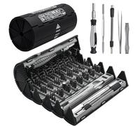 KAL-Kit Tournevis De Précision 126 En 1, Portable Tournevis De Précision Magnétique Avec Sac De Rangement, Tournevis Outil De Réparation Pour Electronique Pc Laptop Lunettes Montre, Noir