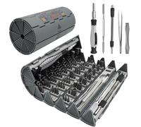 KAL-Kit Tournevis De Précision 126 En 1, Portable Tournevis De Précision Magnétique Avec Sac De Rangement, Tournevis Outil De Réparation Pour Electronique Pc Laptop Lunettes Montre, Gris