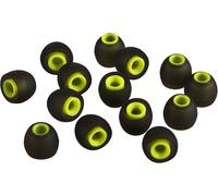 KAL-(L Lot De 7 Paires (14 Pièces) De Remplacement En Silicone Pour Écouteurs Intra-Auriculaires De Grande Taille Noir/Vert