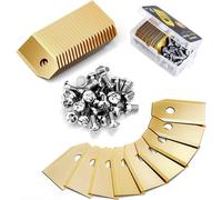 KAL-Lame Robot Tondeuse , 30 Lames De Rechange Universelles Couteau De Rechange Adapté À Toutes Les Tondeuses À Gazon Robotiques Husqvarna Automower, Gardena, Yardforce