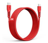 Kal-Long 3m Câble Usb C Vers Usb C 60 W, Câble Tressé De Type C Vers C Charge Rapide Compatible Avec Iphone 15, Ipad Pro, Macbook, Samsung S24/S23/A14/A15/A25/A35/A34/A55/A54/A05s/A04s, Etc