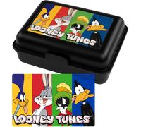 Kal-Looney Tunes - Boîte À Déjeuner Avec Cloison - Road Runner, Bugs Bunny, Marvin Et Daffy Duck - Noire