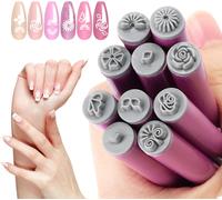 Kal-Lot De 10 Outils De Stamping Nail Art, Tampon Ongle, Stylo Nail Art, Diy Tooli Art Tools Pour Les Filles Et Les Femmes, Nail Art Stamper