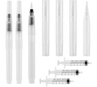 Kal-Lot De 10 Stylos À Huile Pour Ongles Vides -Stylo De Retouche -Pot De Brillant À Lèvres -Stylo De Peinture Murale -Pour Huile Cuticule -Aqua Doodle -Pinceau À Eau