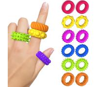 KAL-Lot De 12 Jouets Agités Pour Enfants, Anneaux Sensoriels : Jouet Sensoriel Pour Enfants Autistes, Jouet Agité, Jouet Silencieux Pour Apaiser L'Anxiété En Classe