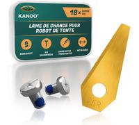 KAL-Lot De 18 Lames De Rechange En Titane Premium Lames Pour Robot Tondeuse Bosch Indego Lame De Rechange De Qualité Supérieure Pour Tondeuse À Gazon Avec Concept Amélioré