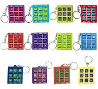 Kal-Lot De 18 Porte-Clés Tic Tac Toe Pour Enfants Âgés De 8 À 12 Ans, En Plastique, Mini Sac À Dos, Pour Fête, Cadeau D'anniversaire, Garçons Et Filles (12 Couleurs), Multicolore, Taille Unique