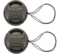 KAL-Lot De 2 Capuchons D'Objectif Pour Appareil Photo D5300 D5200 D3200 Avec Objectif Nikkor Af-S 18-55 Mm Pour Objectif Canon Ef-M 18-55 Mm 55-200 Mm