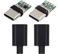 KAL-Lot De 2 Connecteurs Oem 24 Broches Usb Type C Usb-C Mâle Vers Usb-C Mâle 100 W Pd Usb2.0 Données Avec Couvercle De Boîtier