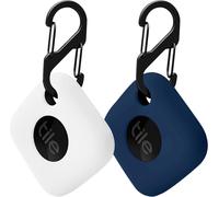 Kal-Lot De 2 Coques De Protection En Silicone Compatible Avec Tile Mate 2022, Avec Traceur De Clés, Résistant Aux Chocs, Aux Rayures Et Aux Chutes (Bleu Nuit + Blanc)