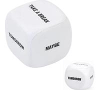 KAL-Lot De 2 Dés À Écraser - Anti-Stress - Pour La Prise De Décision - Soulage Le Stress - Cadeau Pour Collègues, Étudiants, Amis - Jouet De Bureau - Gadget Non Seulement Pour Les Managers - 6 Cm
