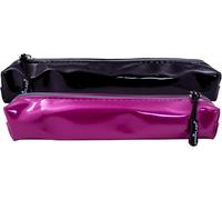 Kal-Lot De 2 Étuches Écolier 1 Cremallera - Trousse Fine, Fermeture Éclair, Plastique Résistant, Pour L'école Ou Le Bureau - Lot De 2 Suites