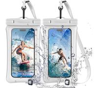 Kal-Lot De 2 Étuis Flottants Ipx8 Pour La Natation, Sac Étanche Pour Téléphone Avec Cordon Compatible Avec Iphone 16e, 16, 15, 14, 13, 12, Samsung Galaxy S25, S24, S23 Ultra A16, A35, A26, Etc