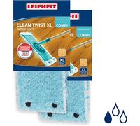 KAL-Lot De 2 Housses Lave-Sol Clean Twist Xl Extra Soft, Housse De Rechange En Fibres Spéciales, Pour Les Sols Fragiles, Housse Pour Balai Nettoyante Avec Absorption D`Eau Minimale