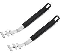KAL-Lot De 2 Leviers De Grille De Barbecue Résistants À La Chaleur -Anti-Brûlure -Outil De Barbecue -Accessoires Universels -Poignées Universelles -Pour La Maison, Le Camping, Les Barbecues