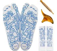 KAL-Lot De 2 Paires De Chaussettes De Réflexologie Avec Stylo D'Acupression, Pour Réflexologie Des Pieds, Pour Réflexologie Des Pieds, Chaussettes De Massage, Réflexologie D'Acupression, Pour Femme