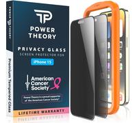 Kal-Lot De 2 Protections D'écran En Verre Trempé Anti-Espion Compatibles Avec Iphone 15, Dureté 9h, Facile À Installer, Compatible Avec Les Coques