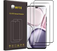 Kal-[Lot De 2 Verre Trempé Pour Honor Magic 7 Lite/X9c/X60 Pro, 3d Couverture Complète Film De Protection D'écran Avec Haute Transparence À 99%, Anti-Trace Protecteur Avec Dureté 9h Glass(Noir)