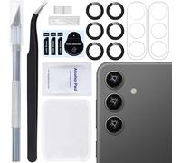KAL-Lot De 2 Verres De Rechange Pour Objectif De Caméra Arrière Galaxy S24 Avec Adhésif Préinstallé Pour Samsung Galaxy S24 6,2 Pouces Sm-S921B Sm-S921U (Noir)