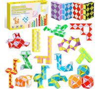 Kal-Lot De 20 Cubes Magiques En Forme De Serpent - 24 Blocs De Dés De Vitesse De Serpent - Pour Sacs De Fête, Jouets De Puzzle Serpent, Cadeaux De Fête Pour Enfants (Couleur Aléatoire)