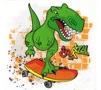 Kal-Lot De 20 Serviettes En Papier Crazy Dinosaures, Pour Anniversaire D'enfant, Fête, T-Rex, Motif Enfant, Garçon, Découpage, Décoration De Table, 33 X 33 Cm