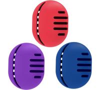 Kal-Lot De 3 Respirant Porte-Éponge De Maquillage Pour Les Voyages,Support Eponge Maquillage En Silicone Incassable,Étui Portable Pour Tous Les Types Beauty Blender,Rouge+Bleu+Violette