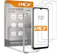 Kal-[Lot De 3] Verre Trempé Et Coque Anti-Shock Pour Oppo Realme C35 - Realme Narzo 50a Prime, Verre Trempé Et Silicone Tpu Haute Résistance