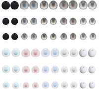 KAL-Lot De 30 Paires D'Embouts De Rechange Pour Écouteurs Intra-Auriculaires -3 Tailles -10 Couleurs -Embouts En Caoutchouc En Silicone