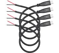 KAL-Lot de 4 câbles d'alimentation courts USB C vers 2 broches - 20 AWG - 5 V - Connecteur USB type C à 2 broches - Pour appareils USB de type C installés ou de rechange