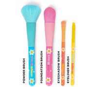 Kal-- Lot De 4 Pinceaux De Maquillage, Oh My Glow! Thème Daisy, Comprenant Powder Brush, Foundation Brush, Eyeshadow Brush, Eyeliner Brush, 100% Vegan Format Voyage